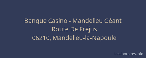 Banque Casino - Mandelieu Géant