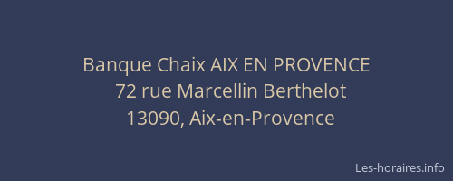 Banque Chaix AIX EN PROVENCE