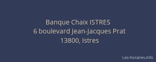 Banque Chaix ISTRES