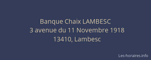 Banque Chaix LAMBESC