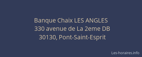 Banque Chaix LES ANGLES
