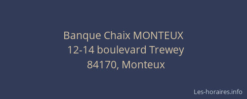 Banque Chaix MONTEUX