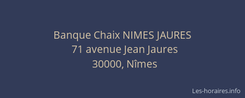 Banque Chaix NIMES JAURES