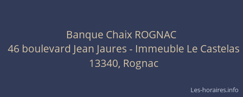 Banque Chaix ROGNAC