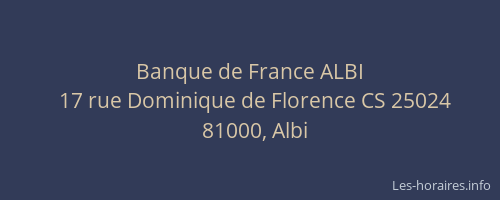 Banque de France ALBI