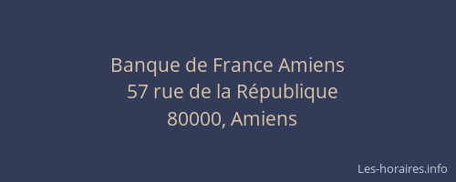 Banque de France Amiens