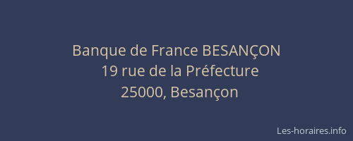 Banque de France BESANÇON