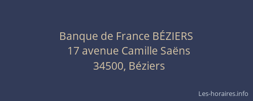 Banque de France BÉZIERS