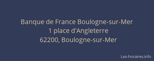 Banque de France Boulogne-sur-Mer