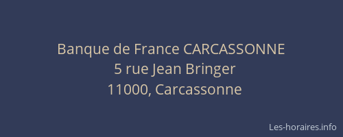 Banque de France CARCASSONNE