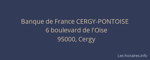 Banque de France CERGY-PONTOISE