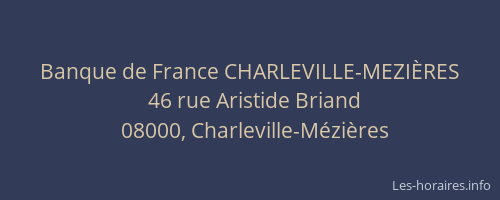 Banque de France CHARLEVILLE-MEZIÈRES