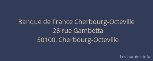 Banque de France Cherbourg-Octeville