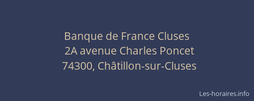 Banque de France Cluses