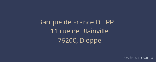 Banque de France DIEPPE