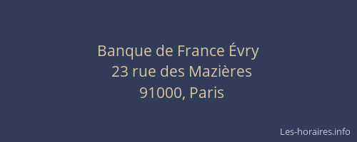 Banque de France Évry