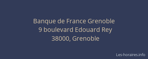 Banque de France Grenoble
