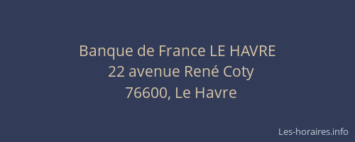 Banque de France LE HAVRE