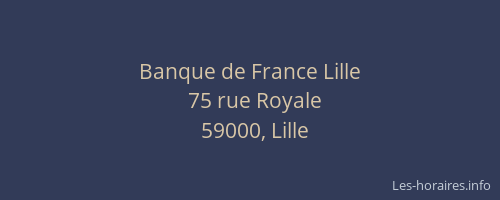 Banque de France Lille