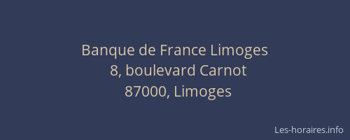 Banque de France Limoges