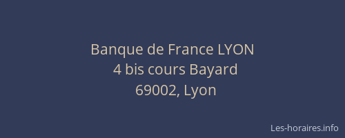 Banque de France LYON