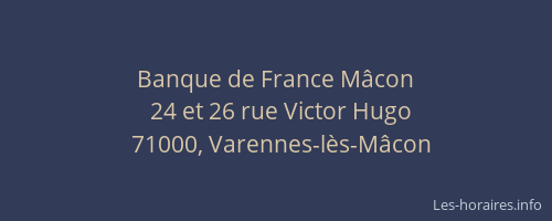 Banque de France Mâcon