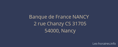 Banque de France NANCY