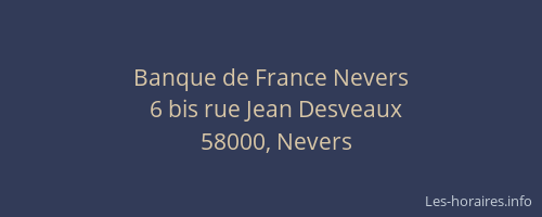 Banque de France Nevers