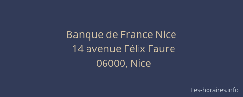 Banque de France Nice