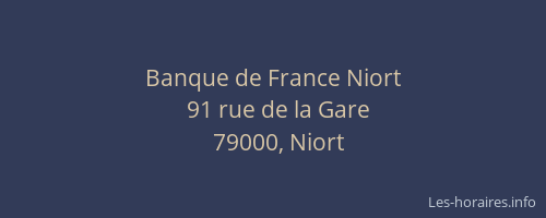 Banque de France Niort