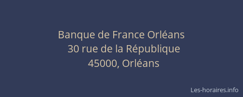 Banque de France Orléans