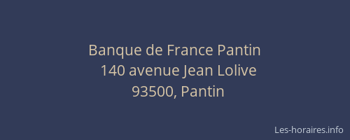 Banque de France Pantin