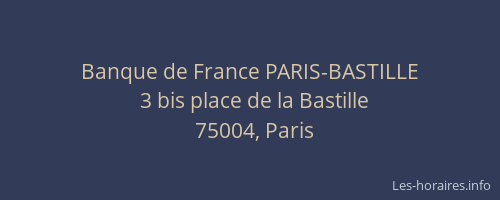 Banque de France PARIS-BASTILLE