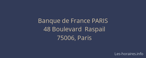 Banque de France PARIS