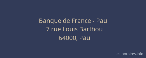 Banque de France - Pau