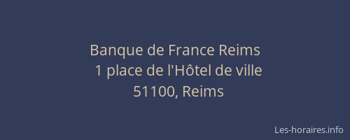Banque de France Reims