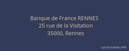 Banque de France RENNES
