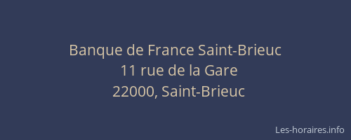 Banque de France Saint-Brieuc