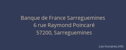 Banque de France Sarreguemines