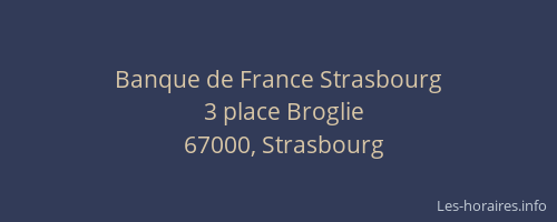Banque de France Strasbourg
