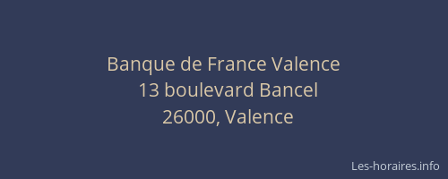 Banque de France Valence