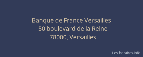 Banque de France Versailles