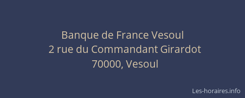 Banque de France Vesoul