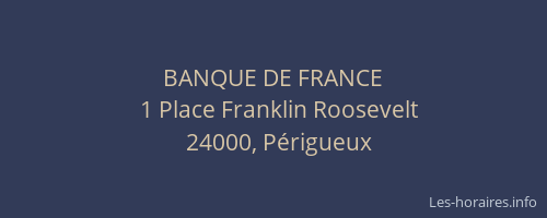 BANQUE DE FRANCE