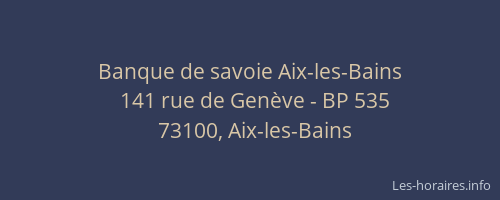 Banque de savoie Aix-les-Bains