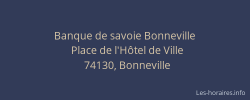 Banque de savoie Bonneville