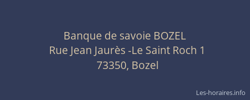 Banque de savoie BOZEL