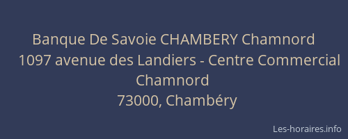 Banque De Savoie CHAMBERY Chamnord