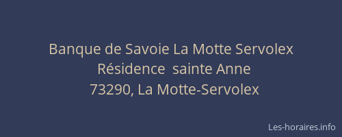 Banque de Savoie La Motte Servolex
