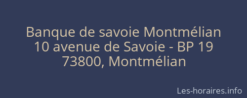 Banque de savoie Montmélian